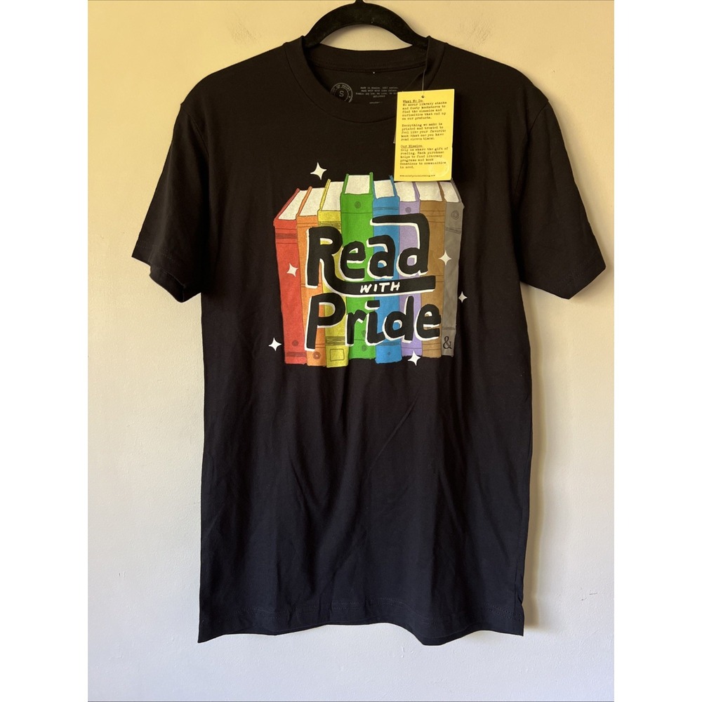 Out Of Print Books Read with Pride Tee T Shirt Size Small S NEW